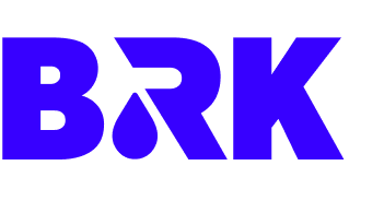 Logo escrito BRK em azul